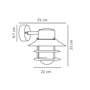 Aplique de exterior galvanizado Blokhus