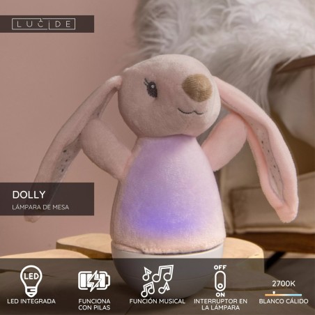Lámpara infantil con música LED Dolly Conejo (3W)