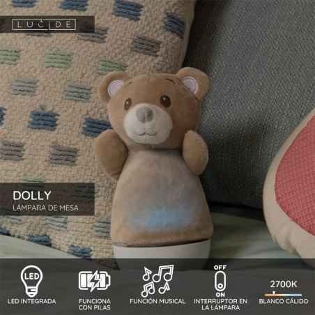 Lámpara infantil con música LED Dolly Oso (3W)