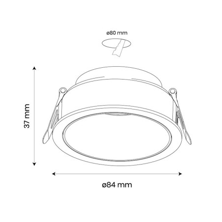 Empotrable de techo fijo Saphira
