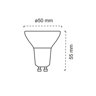 Bombilla LED GU10 con sensor (4.7W)