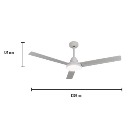 Ventilador de techo LED Kaze CCT Dim (24W)