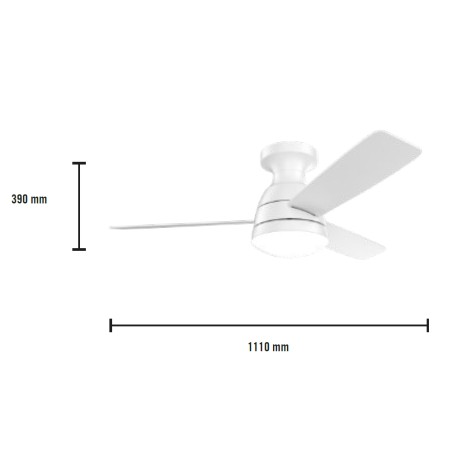 Ventilador de techo LED Bali CCT (18W)