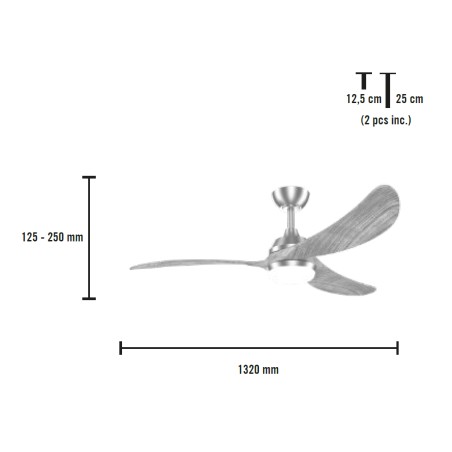 Ventilador de techo LED Brisote CCT (18W)