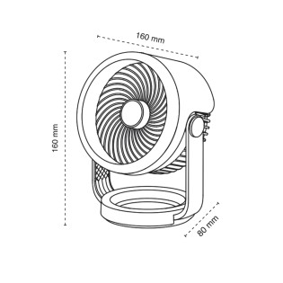Ventilador de mesa con batería Brisita 4 Vel.