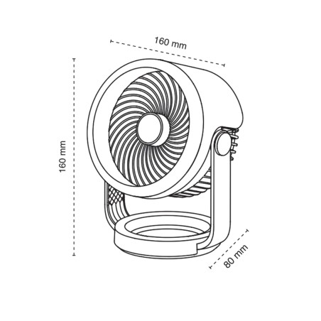 Ventilador de mesa con batería Brisita 4 Vel.