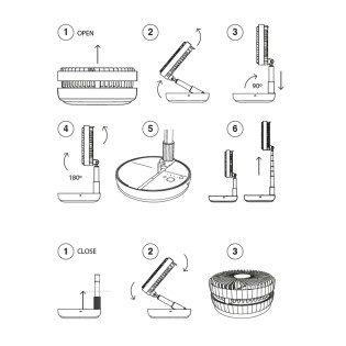 Ventilador de mesa plegable Bensa 5W 4 Vel.