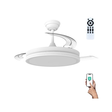 Ventilador LED aspas retráctiles Astra Evo CCT Dim (60W)