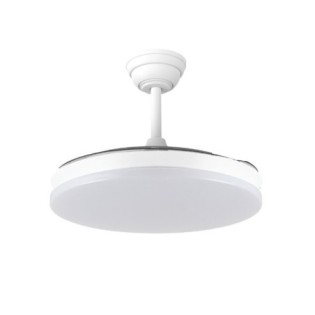 Ventilador LED aspas retráctiles Milky Eco CCT Dim (48W)