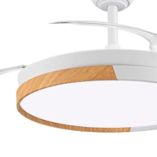 Ventilador LED aspas retráctiles Ecoro CCT Dim (48W)