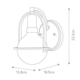 Aplique de pared Somerset Transparente