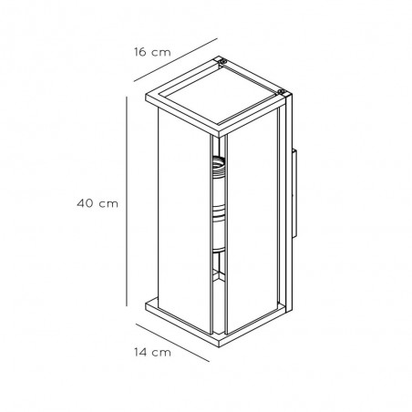 Aplique de pared de exterior Claire Blanco (2 luces)