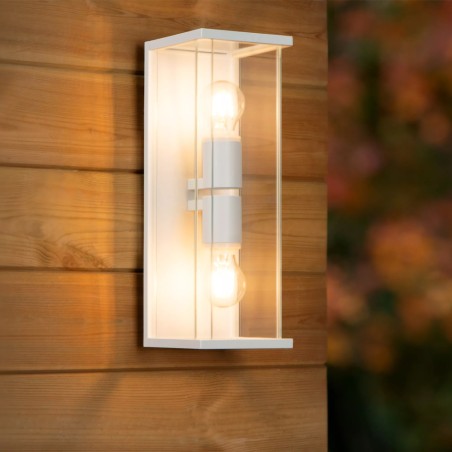 Aplique de pared de exterior Claire Blanco (2 luces)