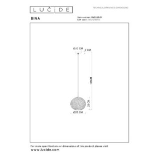 Lámpara colgante Bina