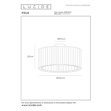Plafón de techo Fold