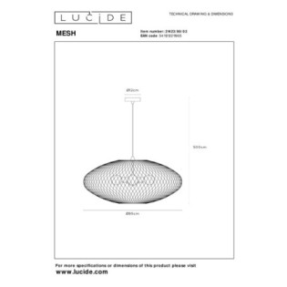 Lámpara colgante Mesh (3 luces)