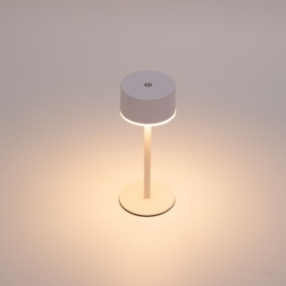 Lámpara de mesa recargable solar LED Meba Blanco (2W)