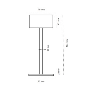 Lámpara de mesa recargable solar LED Meba Negro (2W)