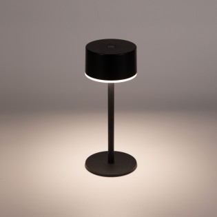 Lámpara de mesa recargable solar LED Meba Negro (2W)