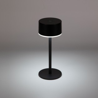 Lámpara de mesa recargable solar LED Meba Negro (2W)