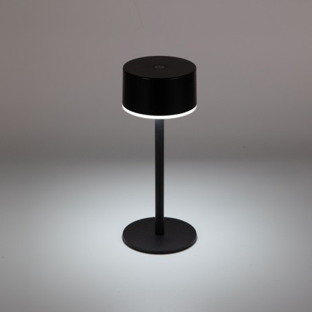 Lámpara de mesa recargable solar LED Meba Negro (2W)