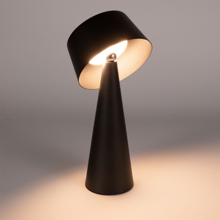 Lámpara de mesa recargable solar LED Meri Negro (3W)