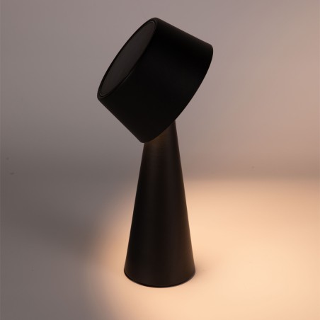 Lámpara de mesa recargable solar LED Meri Negro (3W)