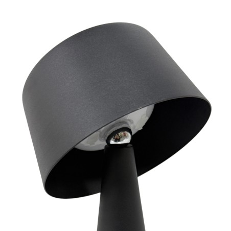 Lámpara de mesa recargable solar LED Meri Negro (3W)