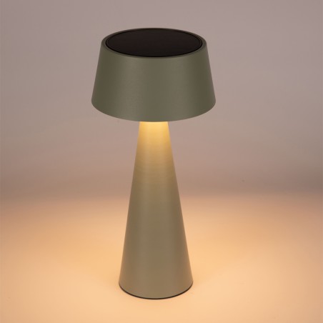 Lámpara de mesa recargable solar LED Meri Verde (3W)