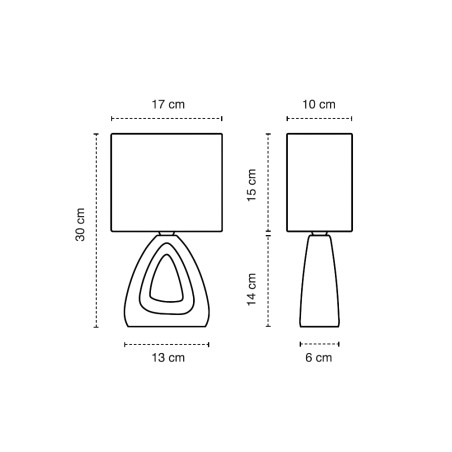 Lámpara de mesa Elor Verde
