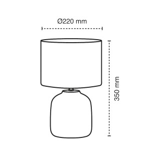 Lámpara de mesa Larna Gris
