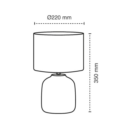 Lámpara de mesa Larna Gris