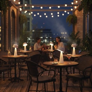 Lámpara de mesa recargable...