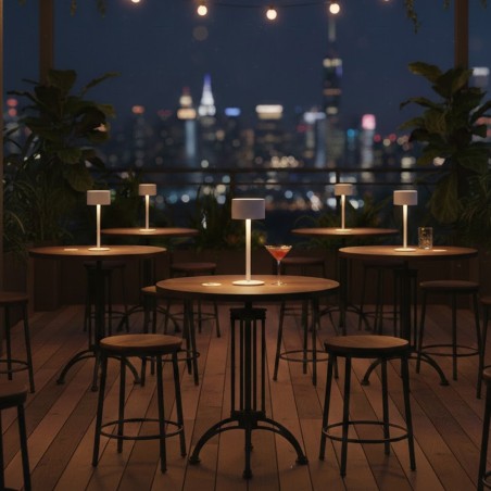 Lámpara de mesa recargable solar LED Meba Blanco (2W)