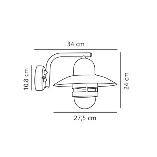 Aplique de exterior Nibe II