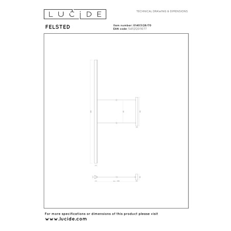 Lámpara colgante LED Felsted (28W)