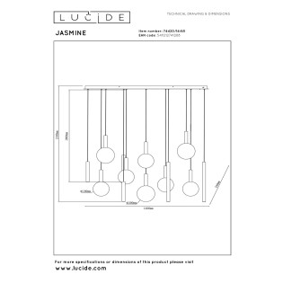 Lámpara colgante LED Jasmine (14x4.4W)