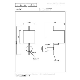 Aplique de pared Magic