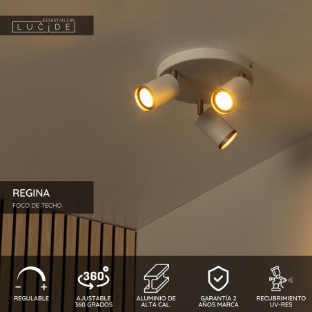 Plafón de techo Regina (3 luces)