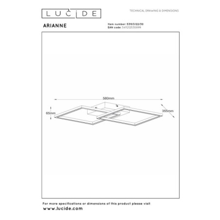 Plafón de techo LED Arianne I (23W)