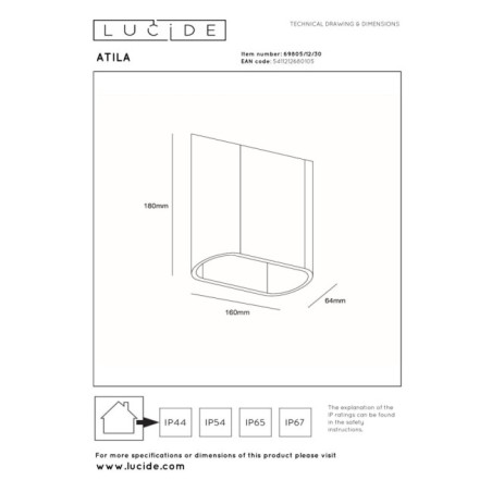 Aplique de exterior LED Atila I (5W)