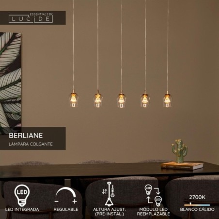 Lámpara colgante LED Berliane I (5x4W)