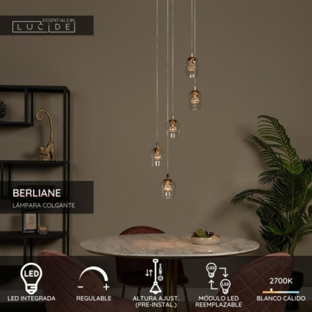 Lámpara colgante LED Berliane II (5x4W)