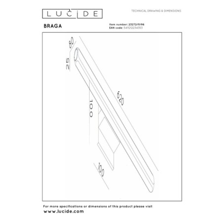 Aplique de pared LED Braga (10W)