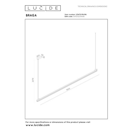 Lámpara colgante LED Braga (36W)