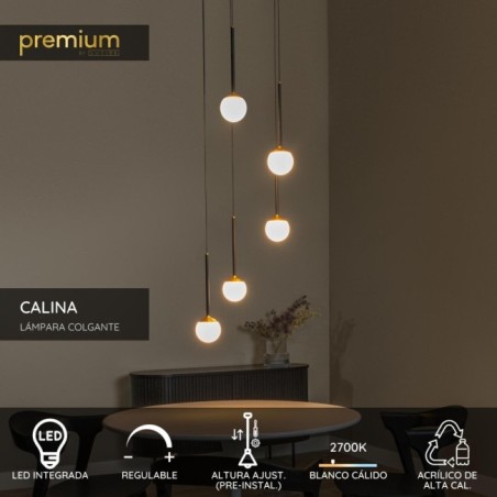 Lámpara colgante LED Calina (5x8.2W)