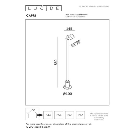 Sobremesa de exterior LED Capri (8W)