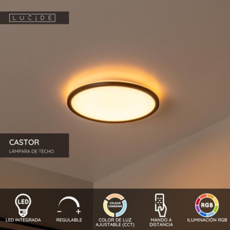 Plafón de techo LED Castor CCT RGB Dim (20W)