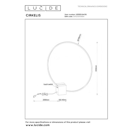 Lámpara de mesa LED Cirkelis (24W)