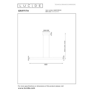 Lámpara colgante LED Griffith (33W)